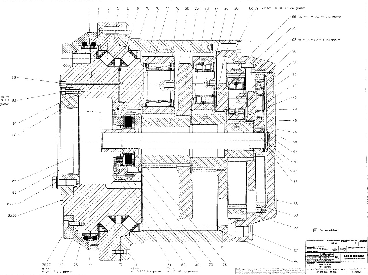 Liebherr LR 1200 - редуктор хода