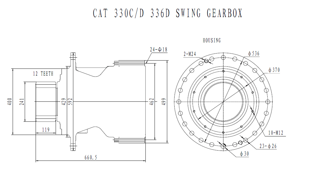 Редукторы хода, поворота Caterpillar 336C, 336D, 336L