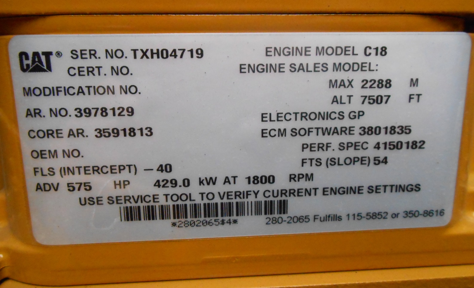 Двигатель Caterpillar C18