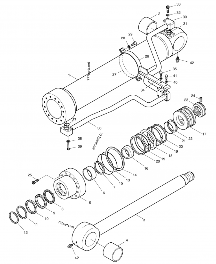 Гидроцилиндр стрелы (BOOM) Doosan DX520LC, DX480LC